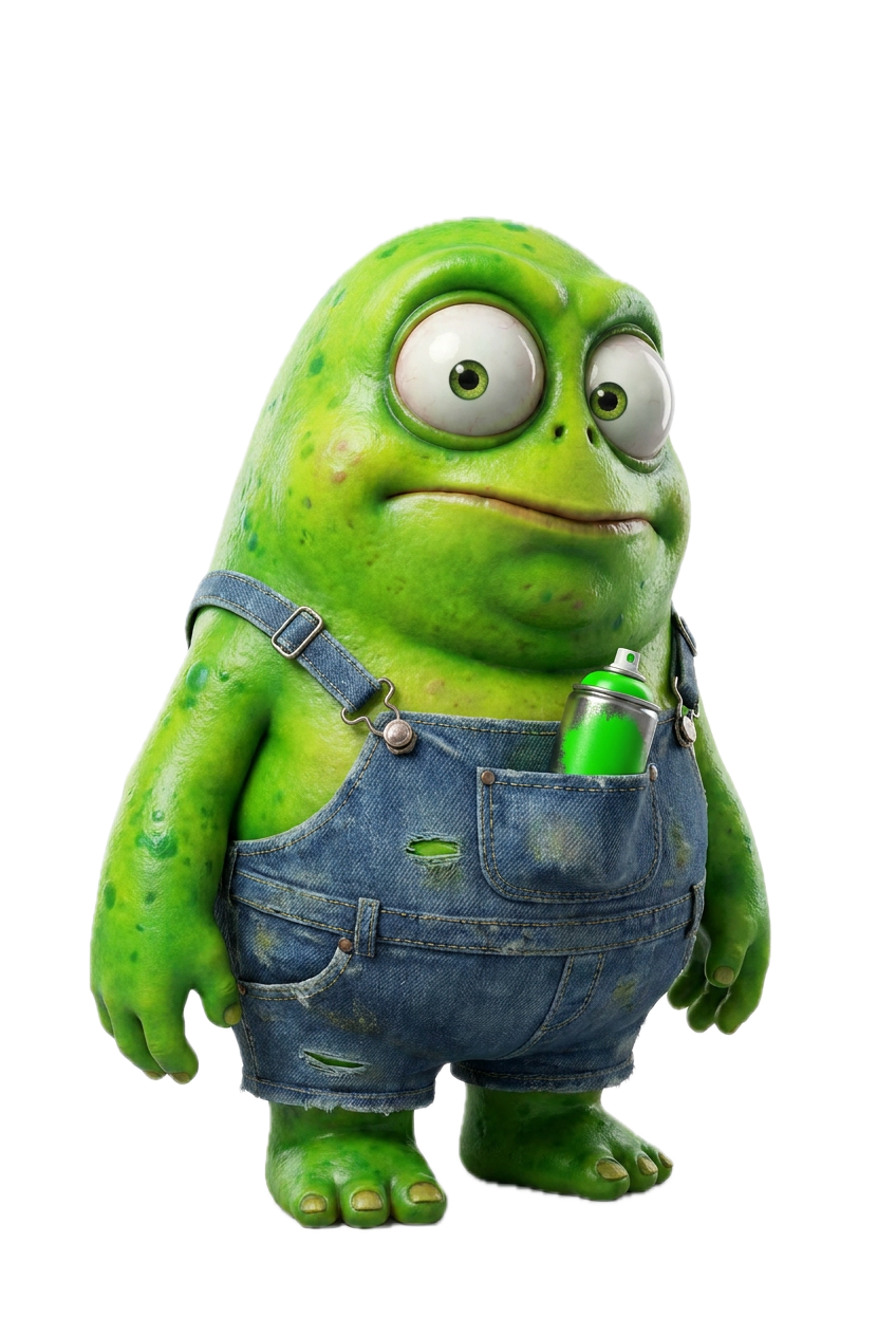 Gloop Dogg, the green PIDIOT